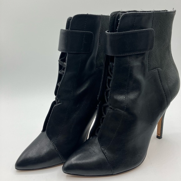 Pour La Victoire Lace Up Heeled Booties Size 8 - Picture 3 of 13